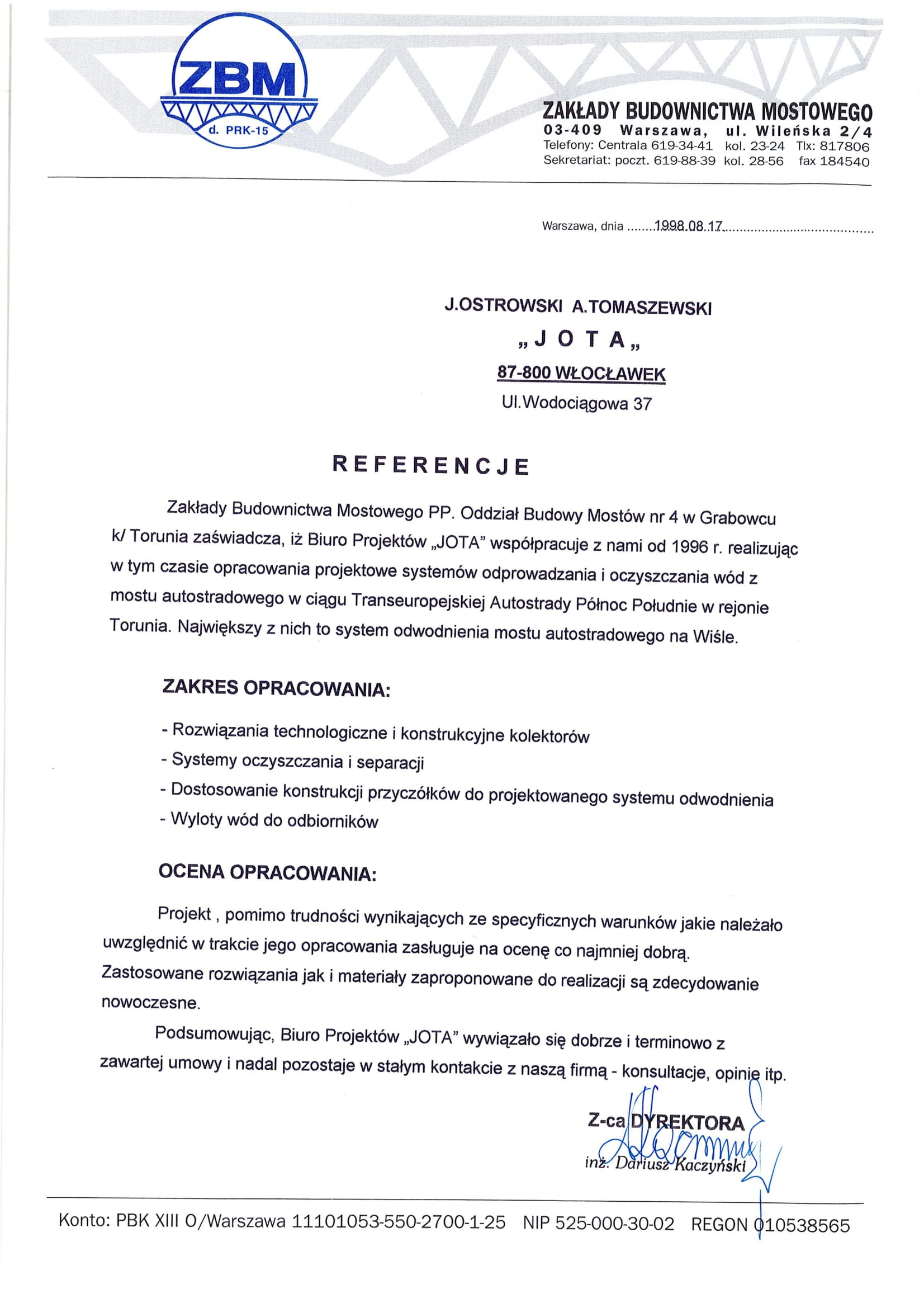 Referencje, projekt, biuro projektowe, biuro projektowe jota, andrzej tomaszewski, jota andrzej tomaszewski