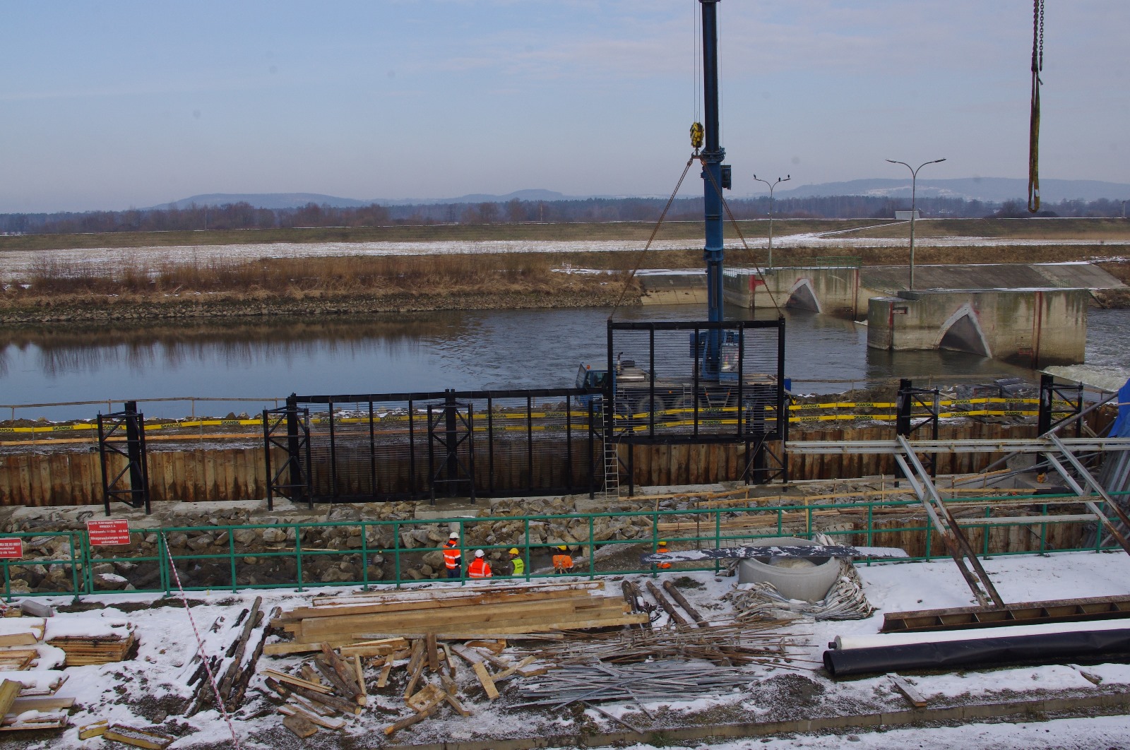 smolice, kraty wlotowe, tama, budownictwo hydrotechniczne, projekt hydrotechniczny