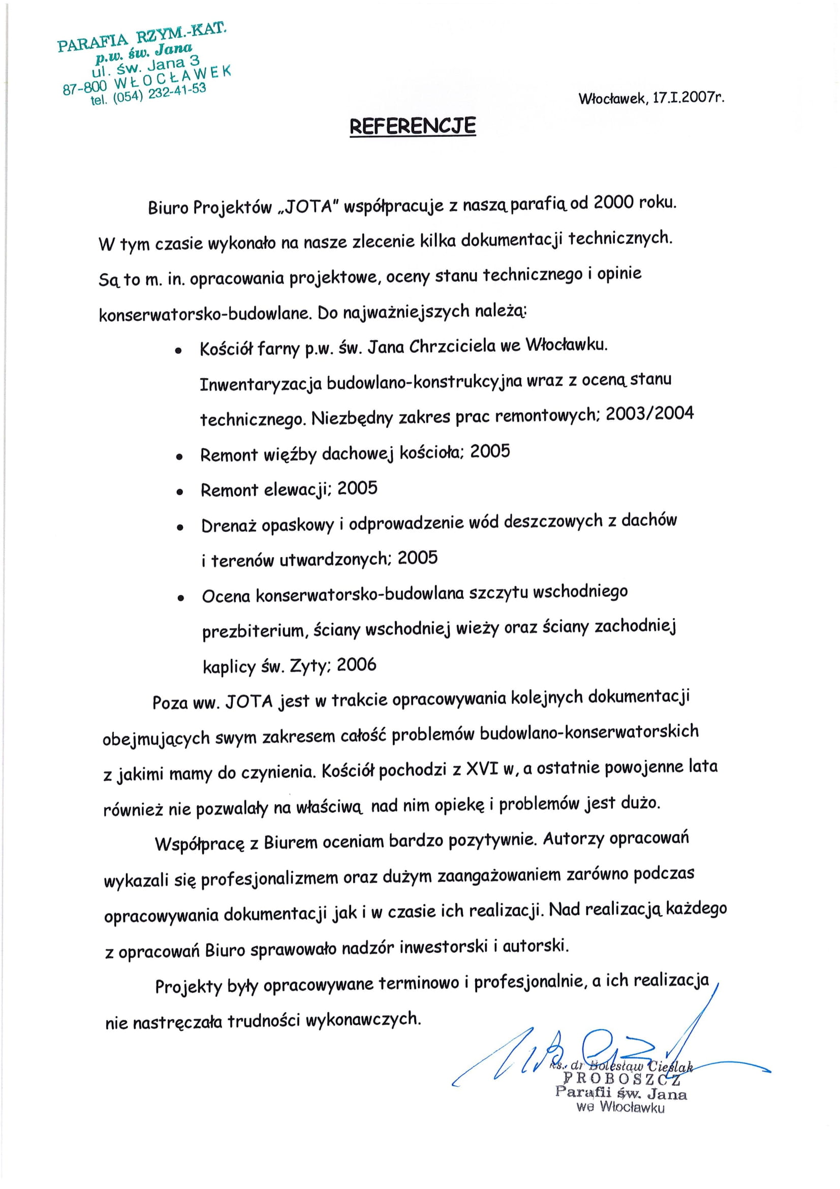 Referencje, projekt, biuro projektowe, biuro projektowe jota, andrzej tomaszewski, jota andrzej tomaszewski